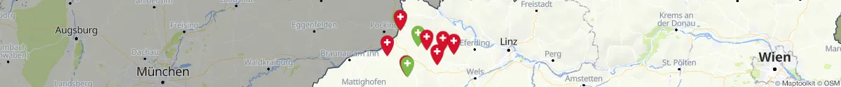 Kartenansicht für Apotheken-Notdienste in der Nähe von Diersbach (Schärding, Oberösterreich)